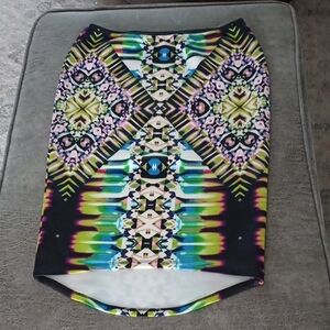 C) Bisou Bisou Multicolor Asymmetrical Skirt